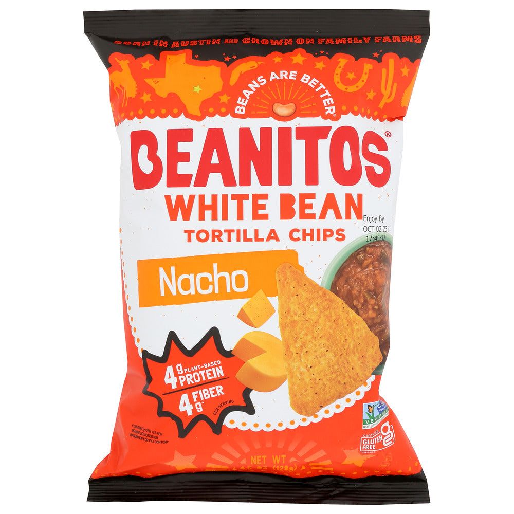 BEANITOS: White Bean Chips Nacho Cheese, 4.5 oz - #tag1# - #tag2#