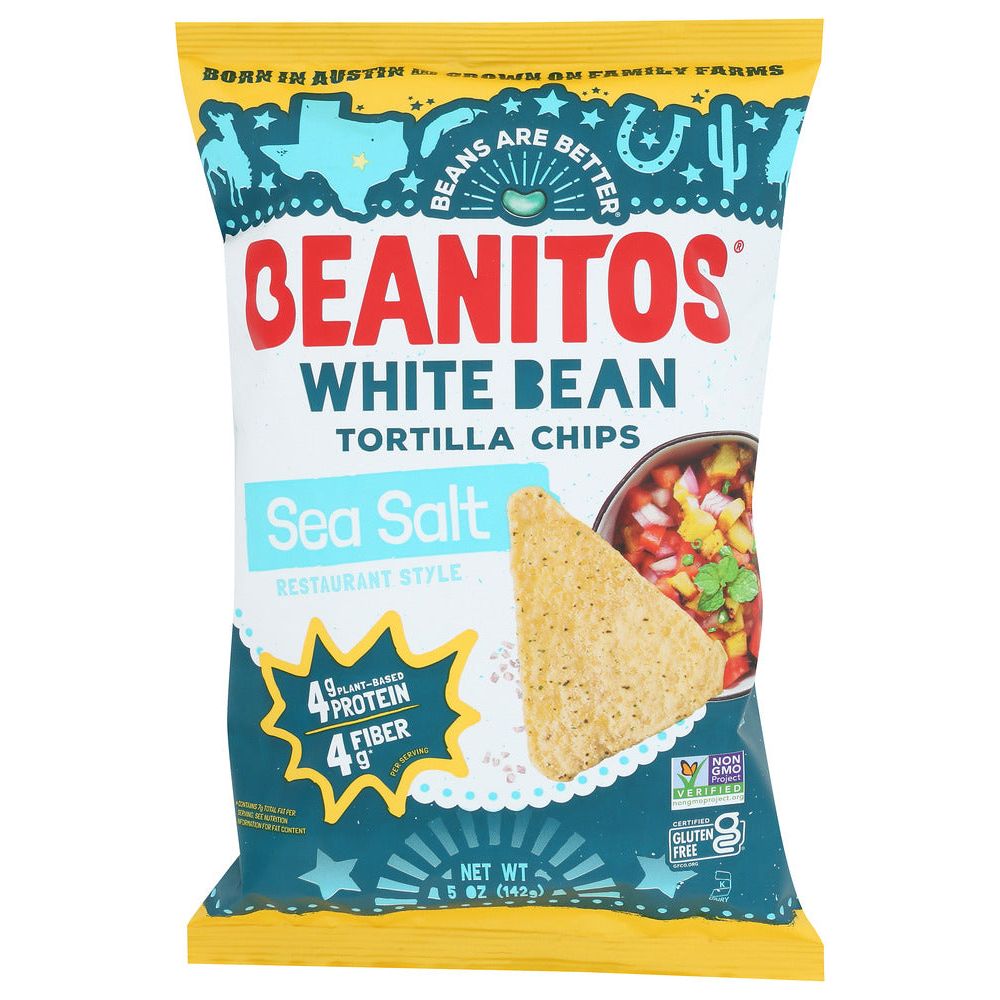 BEANITOS: White Bean Chips with Sea Salt Restaurant Style, 6 oz - #tag1# - #tag2#