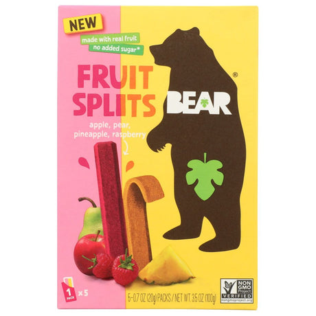 BEAR YOYO: Fruit Splits Apple Pear Pineapple Raspberry, 3.5 oz - #tag1# - #tag2#