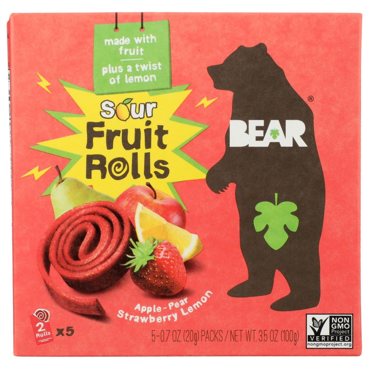 BEAR YOYO: Strawberry Lemon Fruit Rolls, 3.5 oz - Sunshine Co Op. - #tag1# - #tag2# - #tag3# - #tag4#