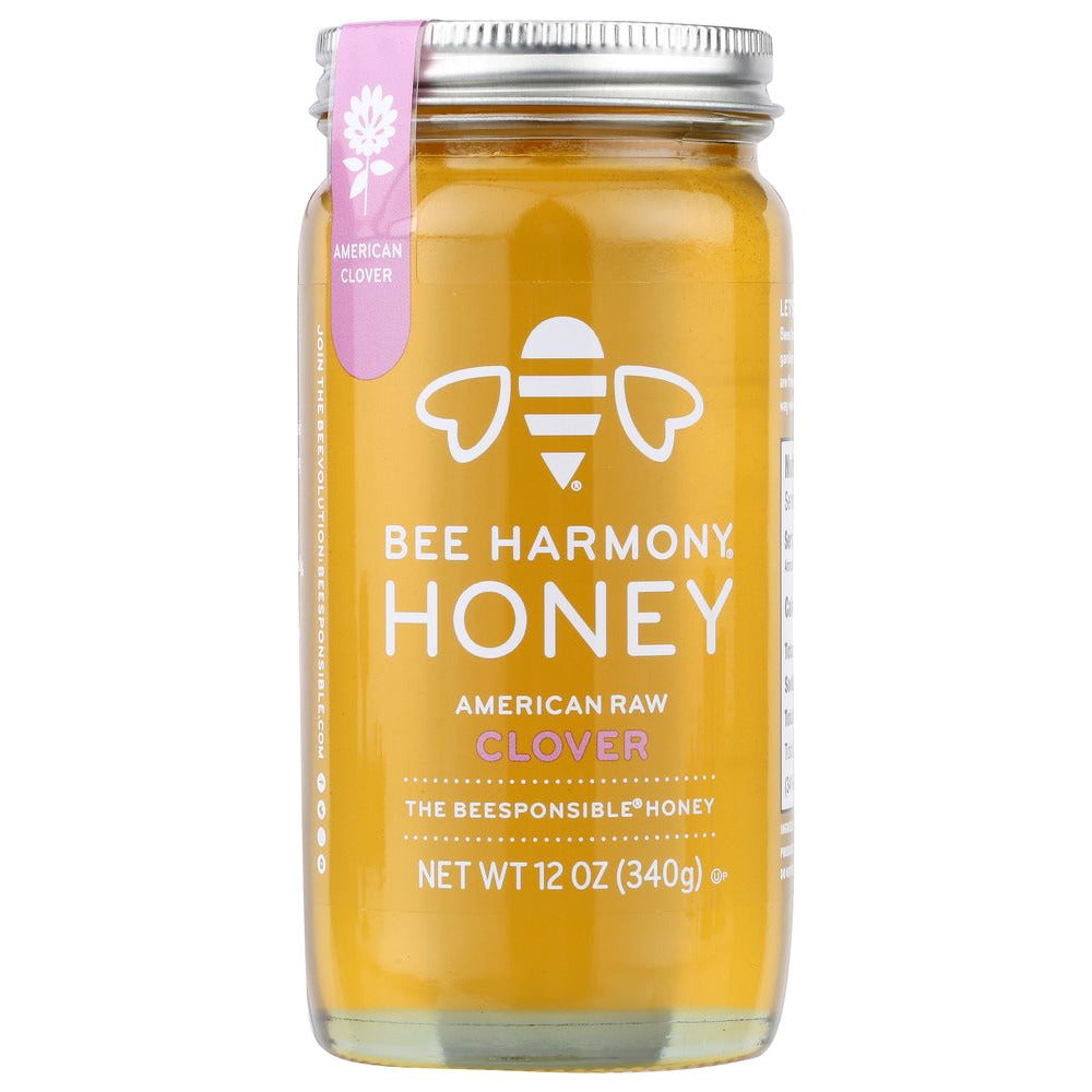 BEE HARMONY: American Raw Clover Honey, 12 oz - #tag1# - #tag2#