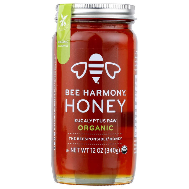 BEE HARMONY: Eucalyptus Raw Honey, 12 oz - #tag1# - #tag2#
