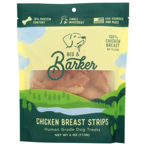 BEG AND BARKER: Chicken Breast Strips Dog Treats, 4 oz - #tag1# - #tag2#