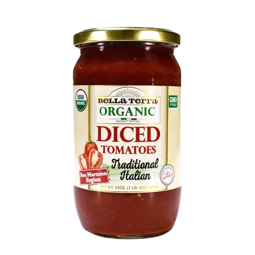 BELLA TERRA: Tomatoes Diced Organic, 24 oz - Sunshine Co Op. - #tag1# - #tag2# - #tag3# - #tag4#
