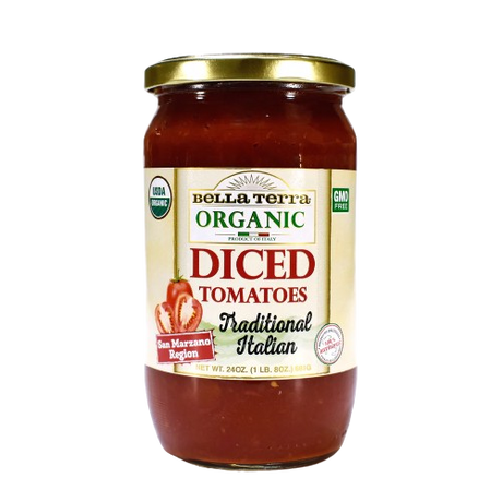BELLA TERRA: Tomatoes Diced Organic, 24 oz - Sunshine Co Op. - #tag1# - #tag2# - #tag3# - #tag4#
