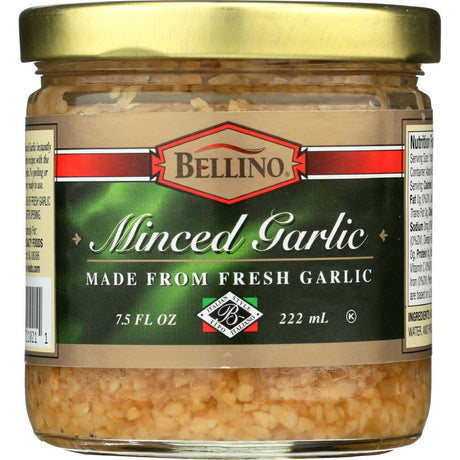 BELLINO: Minced Garlic Made From Fresh Garlic, 7.5 oz - #tag1# - #tag2#
