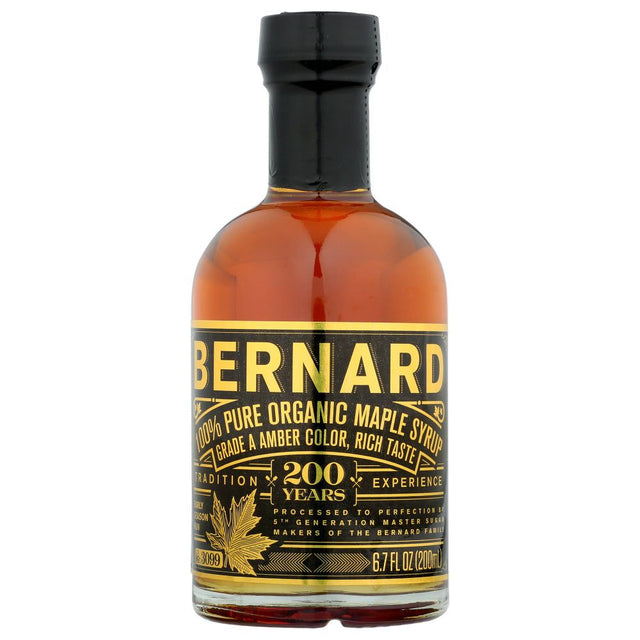 BERNARD: Pure Organic Maple Syrup, 6.7 fo - #tag1# - #tag2#