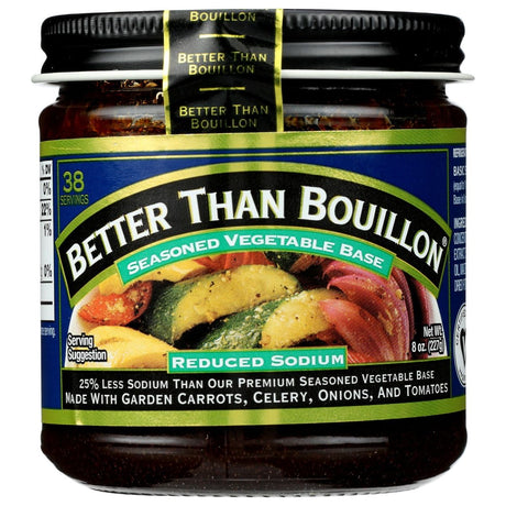 BETTER THAN BOUILLON: Seasoned Vegetable Base Reduced Sodium, 8 oz - #tag1# - #tag2#