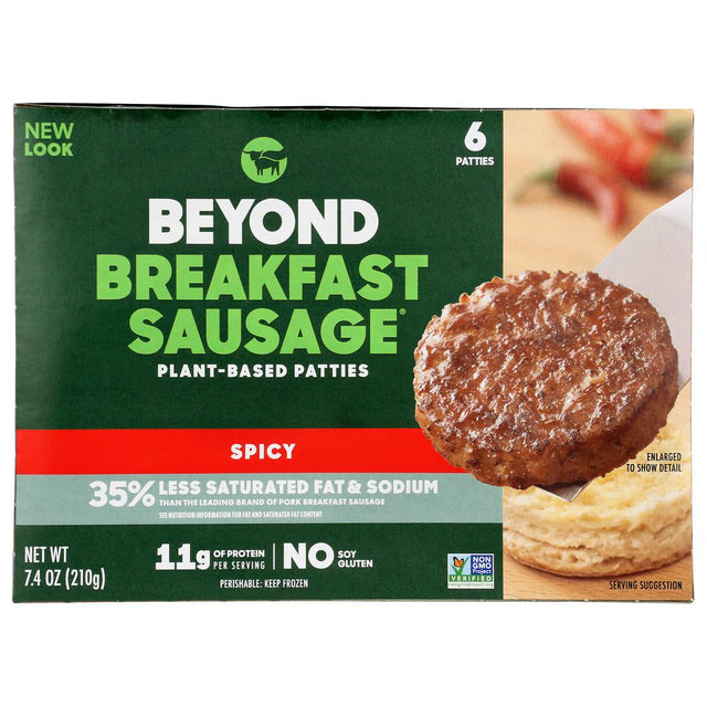 BEYOND MEAT: Beyond Breakfast Sausage Spicy Plant Based Patties, 7.4 oz - #tag1# - #tag2#