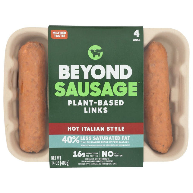 BEYOND MEAT: Beyond Sausage Hot Italian Plant Based Links, 14 oz - #tag1# - #tag2#