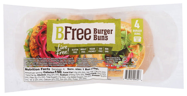 BFREE: Hamburger Buns, 9.87 oz - #tag1# - #tag2#