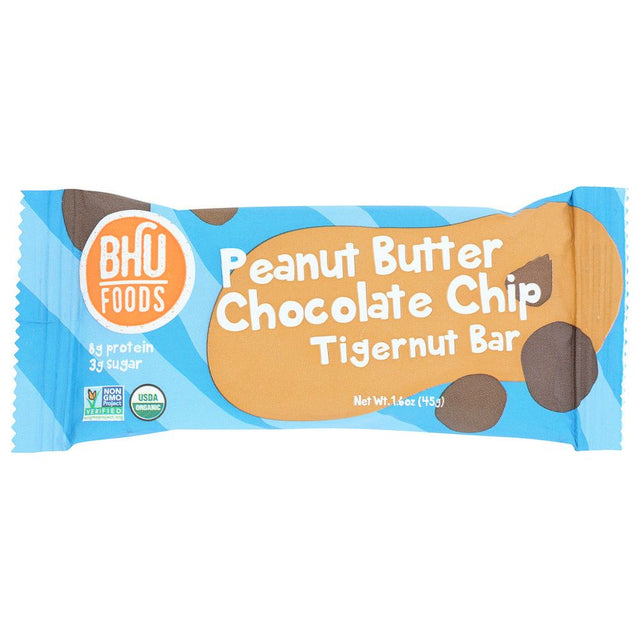 BHU FOODS: Peanut Butter Chocolate Chip Tigernut Bar, 1.6 oz - #tag1# - #tag2#
