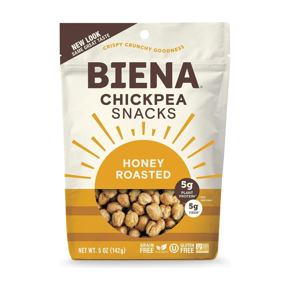 BIENA: Honey Roasted Chickpea Snacks, 5 oz - #tag1# - #tag2#
