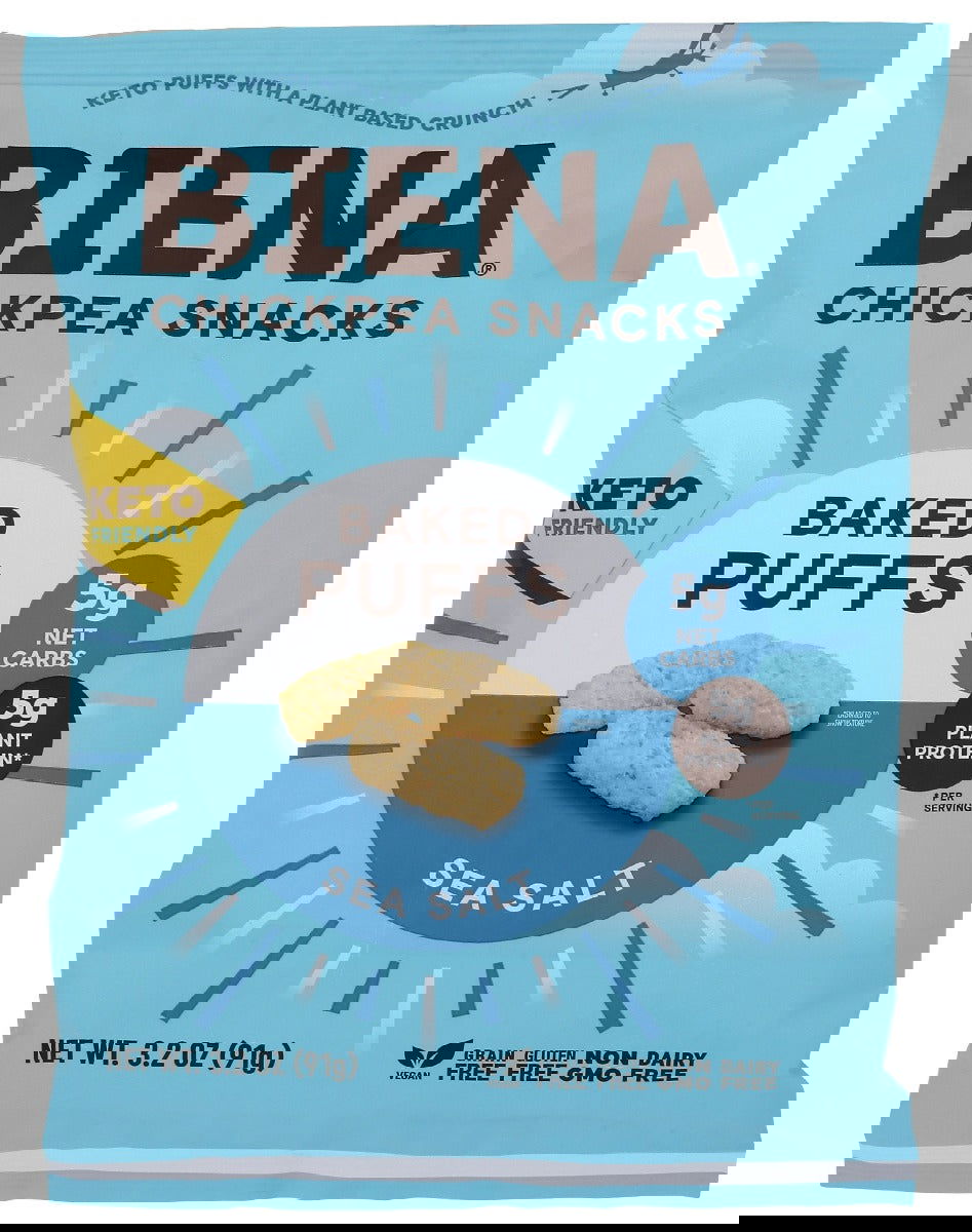 BIENA: Sea Salt Baked Puffs, 3.2 oz - #tag1# - #tag2#