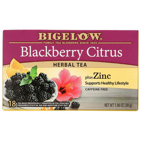 BIGELOW: Blackberry Citrus Plus Zinc Herbal Tea, 1.06 oz - #tag1# - #tag2#
