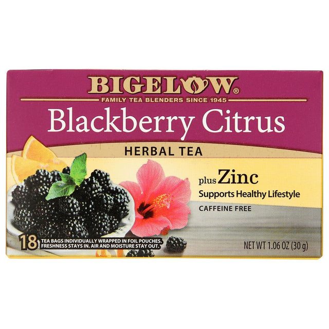 BIGELOW: Blackberry Citrus Plus Zinc Herbal Tea, 1.06 oz - #tag1# - #tag2#