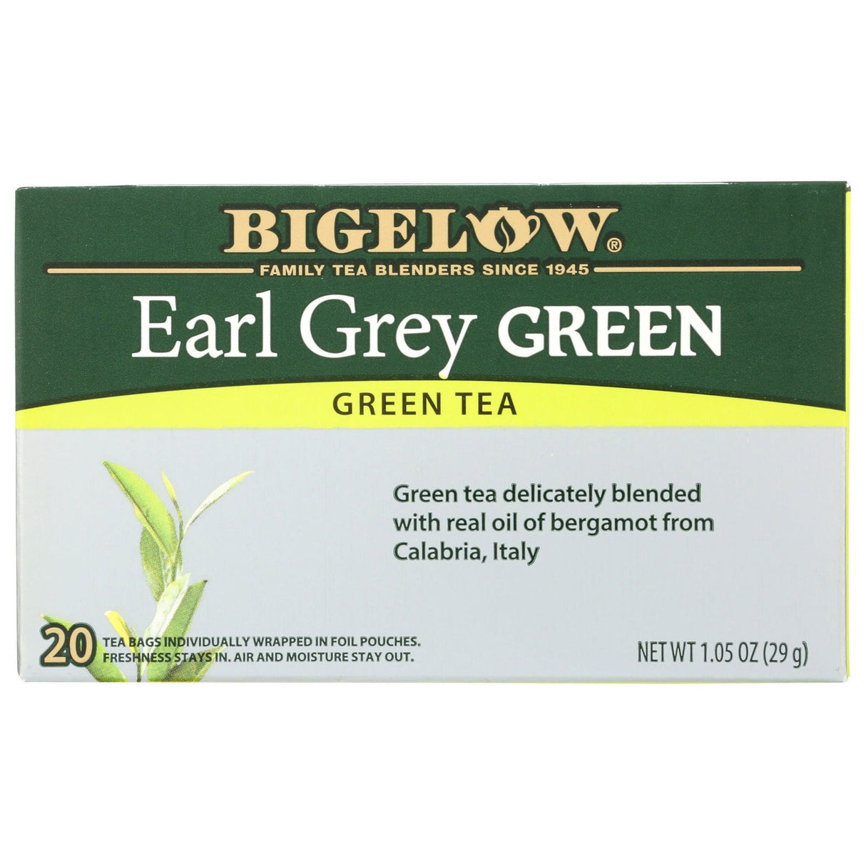 BIGELOW: Earl Grey Green Tea 20Bg, 1.05 oz - #tag1# - #tag2#