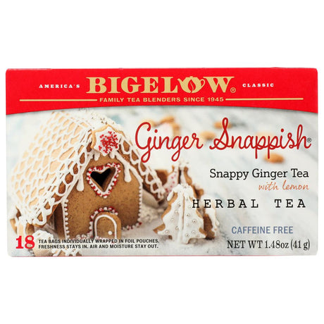 BIGELOW: Ginger Snappish Herbal 18 TeaBags, 1.48 oz - #tag1# - #tag2#
