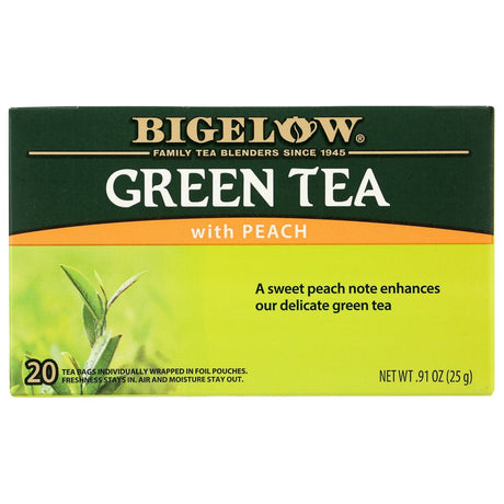 BIGELOW: Green Tea With Peach 20Bg, 0.91 oz - #tag1# - #tag2#