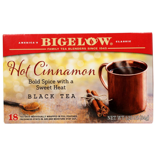 BIGELOW: Hot Cinnamon Black Tea 18 Teabags, 1.23 oz - #tag1# - #tag2#