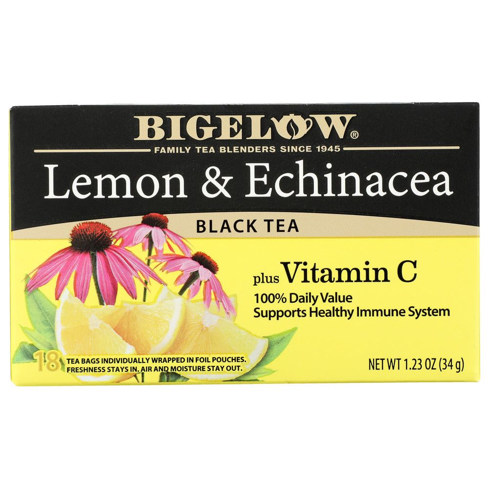 BIGELOW: Lemon Echinacea Black Tea Plus Vitamin C 18 Teabags, 1.23 oz - #tag1# - #tag2#