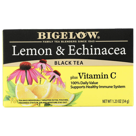 BIGELOW: Lemon Echinacea Black Tea Plus Vitamin C 18 Teabags, 1.23 oz - #tag1# - #tag2#