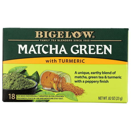 BIGELOW: Matcha Green Tea with Turmeric 18 Bags, 0.82 oz - Sunshine Co Op. - #tag1# - #tag2# - #tag3# - #tag4#