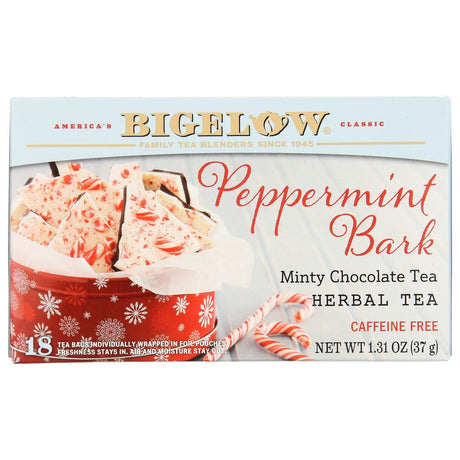 BIGELOW: Peppermint Bark Herbal Tea 18 Teabags, 1.31 oz - #tag1# - #tag2#