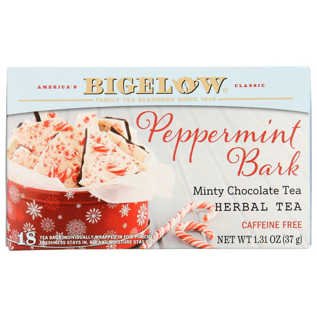 BIGELOW: Peppermint Bark Herbal Tea 18 Teabags, 1.31 oz - #tag1# - #tag2#