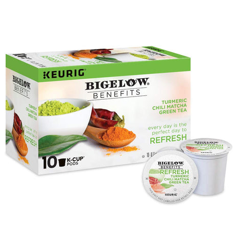 BIGELOW: Refresh Turmeric Chili Matcha Tea Kcup, 10 ea - #tag1# - #tag2#