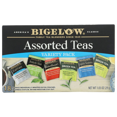BIGELOW: Six Assorted Teas Variety Pack 18 Tea Bags, 1.10 oz - #tag1# - #tag2#
