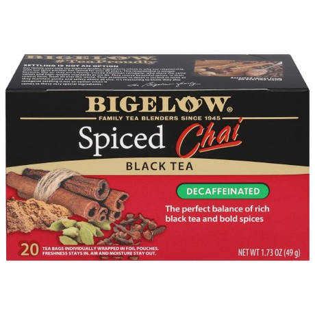 BIGELOW: Spiced Chai Decaf Black Tea 20Bg, 1.73 oz - #tag1# - #tag2#