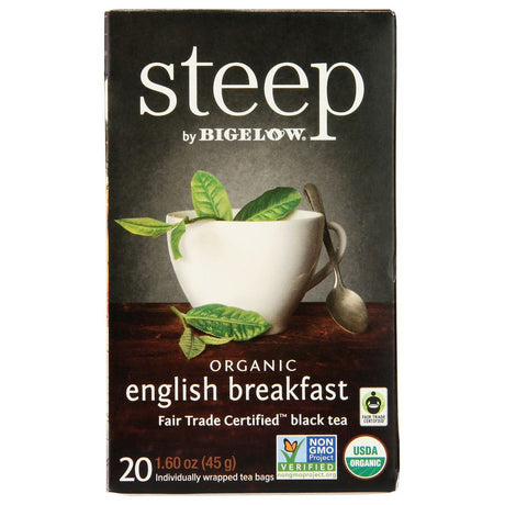 BIGELOW: Steep Organic English Breakfast Tea, 1.60 oz - #tag1# - #tag2#