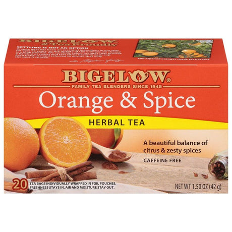 BIGELOW: Tea Orange and Spice 20 Bags, 1.5 oz - #tag1# - #tag2#