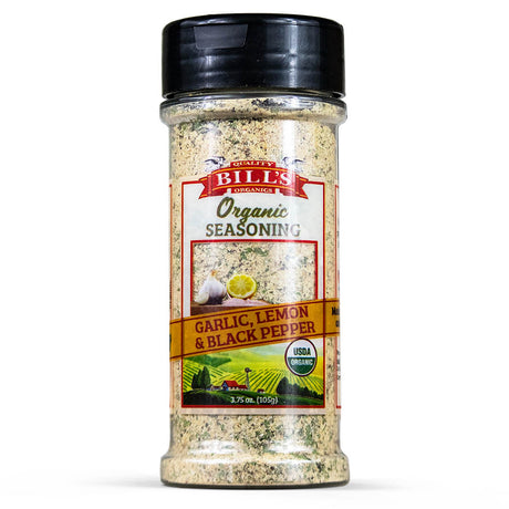 BILLS ORGANICS: Spice Garlic Lemon Pepper, 3.75 oz - #tag1# - #tag2#