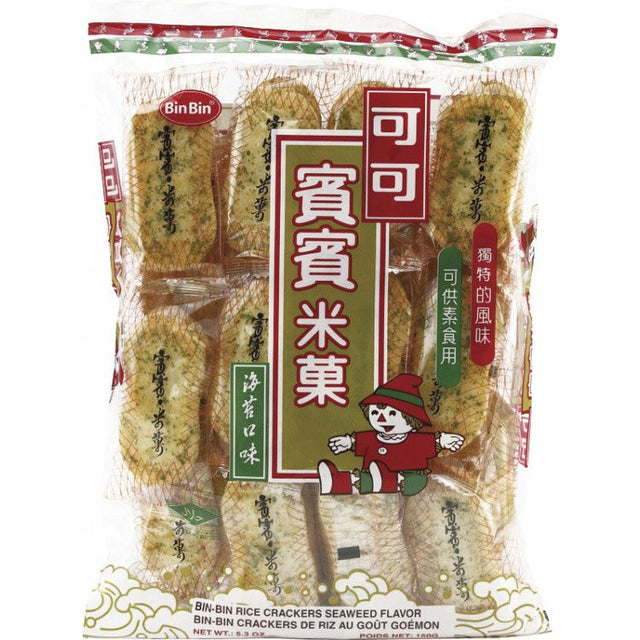 BIN BIN: Cracker Rice Seaweed, 6.49 oz - #tag1# - #tag2#