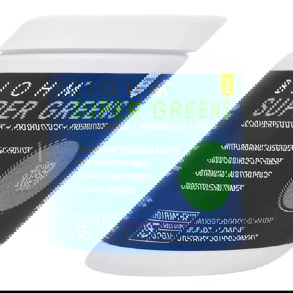 BIOHM: Super Greens Mixed Berry, 8.5 oz - #tag1# - #tag2#