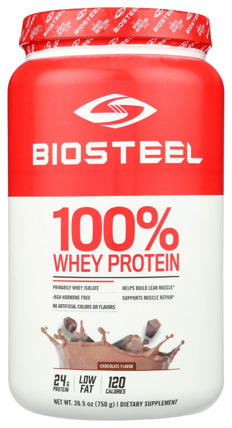 BIOSTEEL: Whey Protein Pwdr Chocola, 26.5 oz - #tag1# - #tag2#