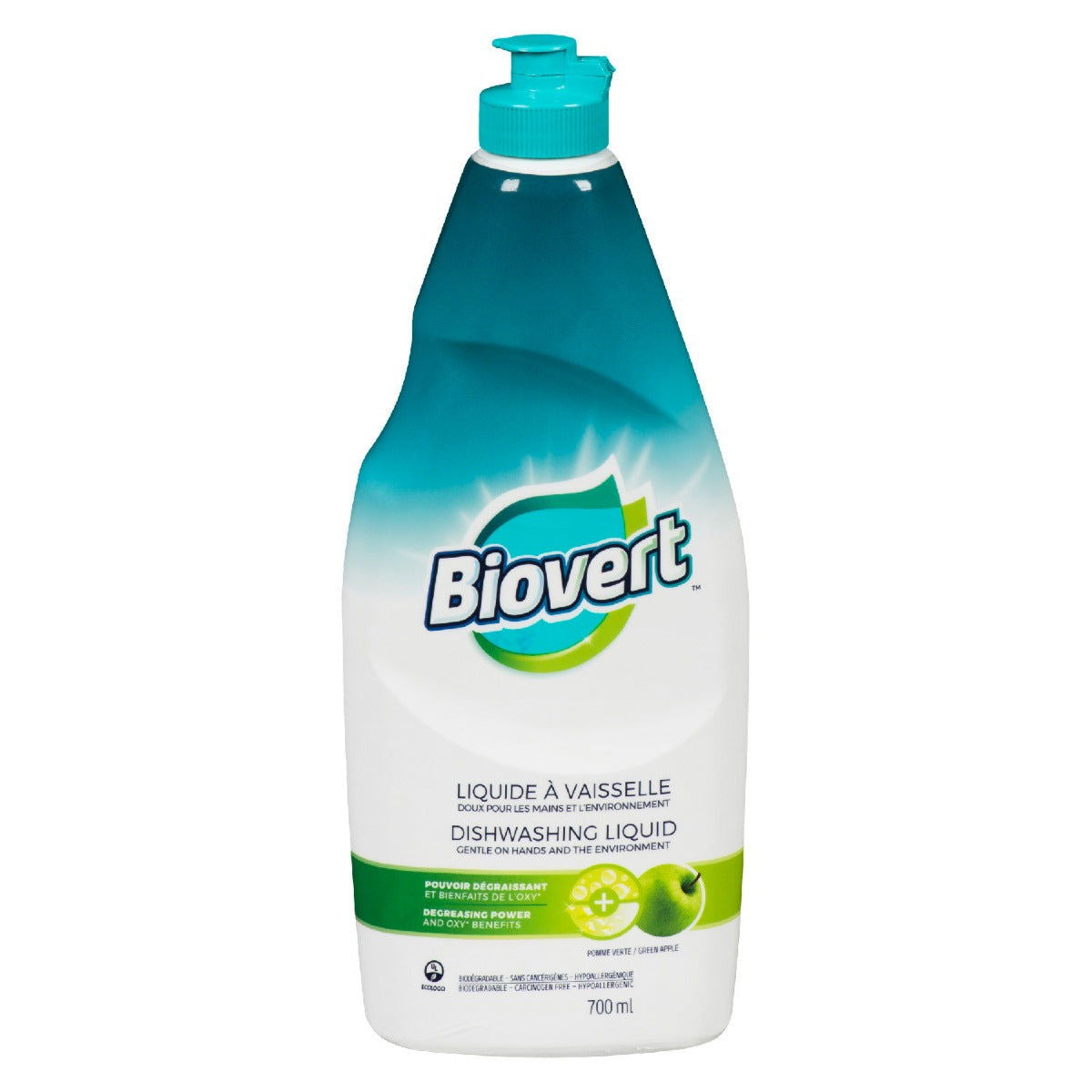 BIOVERT: Dishwashing Liquid Green Apple, 23.7 fo - #tag1# - #tag2#