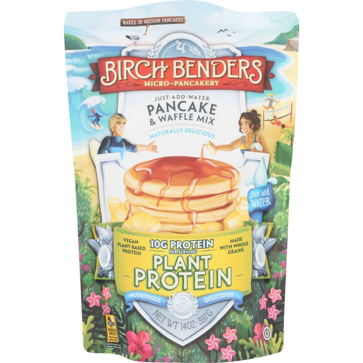 BIRCH BENDERS: Plant Protein Pancake & Waffle Mix, 14 oz - Sunshine Co Op. - #tag1# - #tag2# - #tag3# - #tag4#