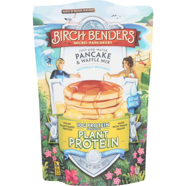 BIRCH BENDERS: Plant Protein Pancake & Waffle Mix, 14 oz - Sunshine Co Op. - #tag1# - #tag2# - #tag3# - #tag4#