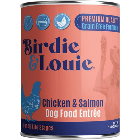 BIRDIE & LOUIE: Wet Dog Food Real Chicken and Salmon, 13 oz - #tag1# - #tag2#