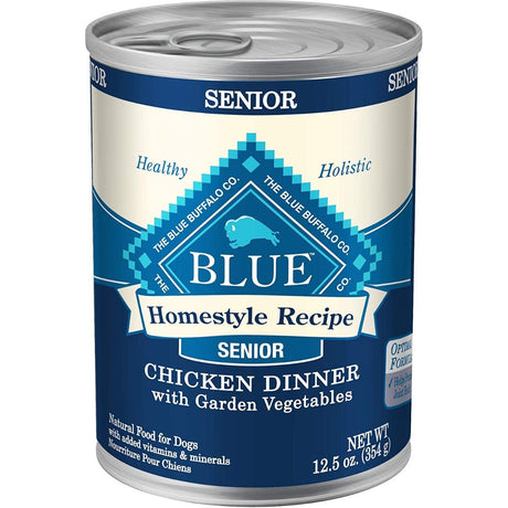 BLUE BUFFALO: Dog Fd Senior Hmstly Chkn, 12.5 oz - #tag1# - #tag2#