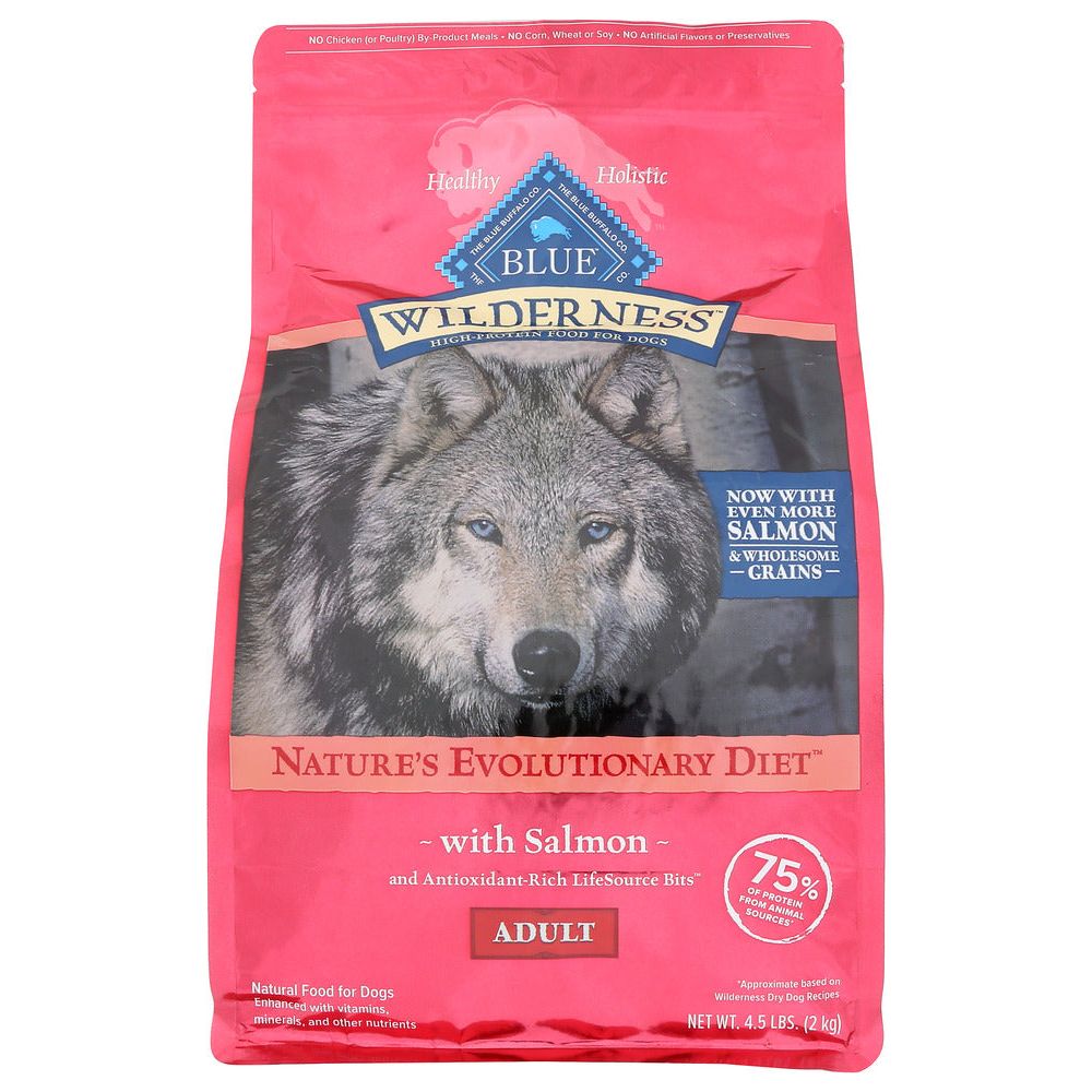 BLUE BUFFALO: Dog Food Adlt Slmn Wldrn, 4.5 LB - #tag1# - #tag2#