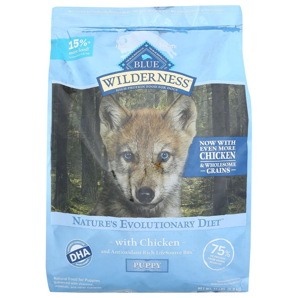 BLUE BUFFALO: Dog Food Pppy Chc Wldrns, 13 LB - #tag1# - #tag2#