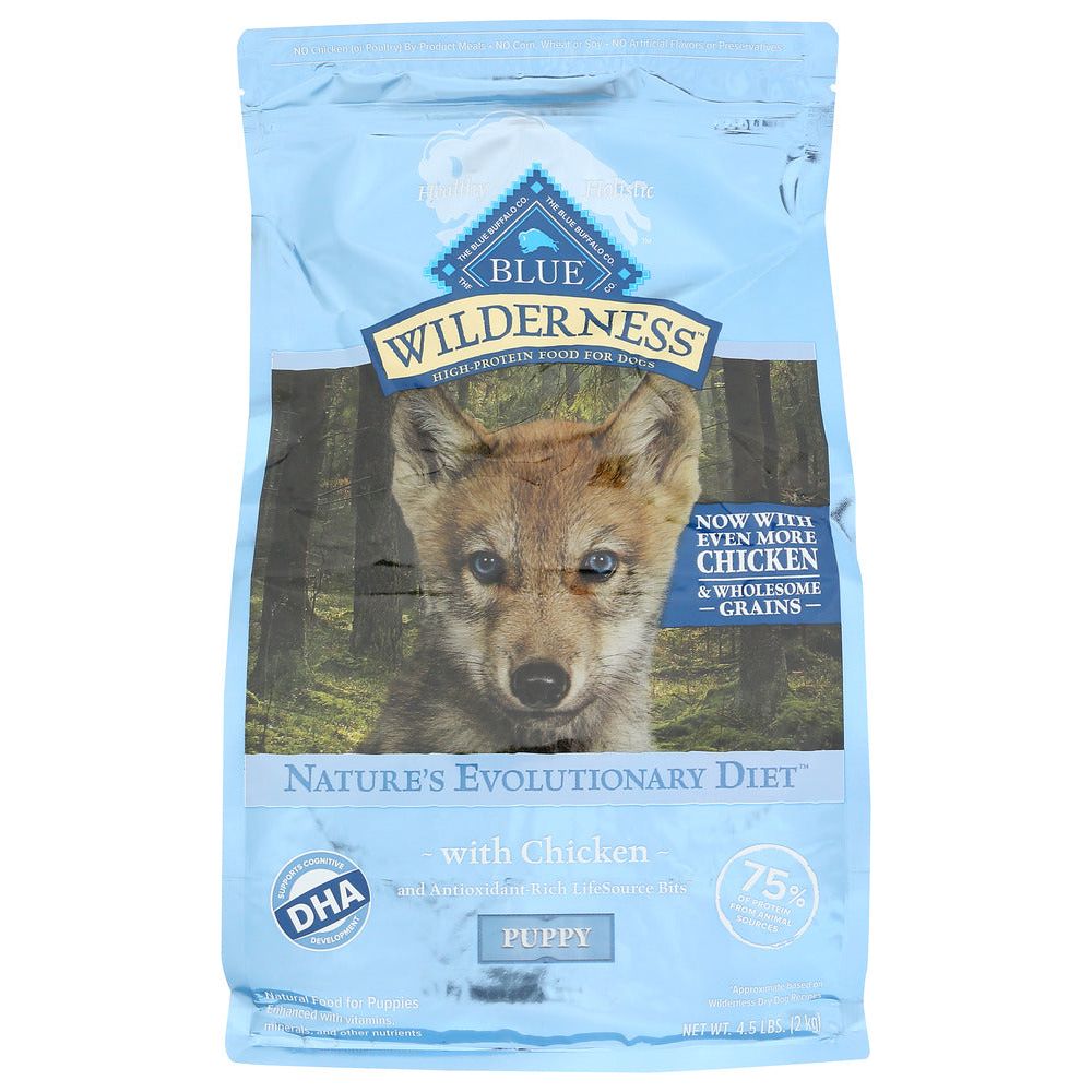 BLUE BUFFALO: Dog Food Pppy Chc Wldrns, 4.5 LB - #tag1# - #tag2#