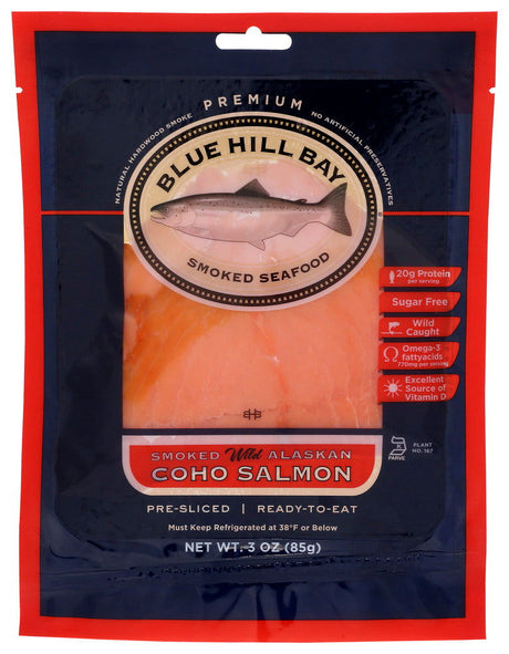 BLUE HILL BAY: Smoked Wild Coho Salmon, 3 oz - #tag1# - #tag2#
