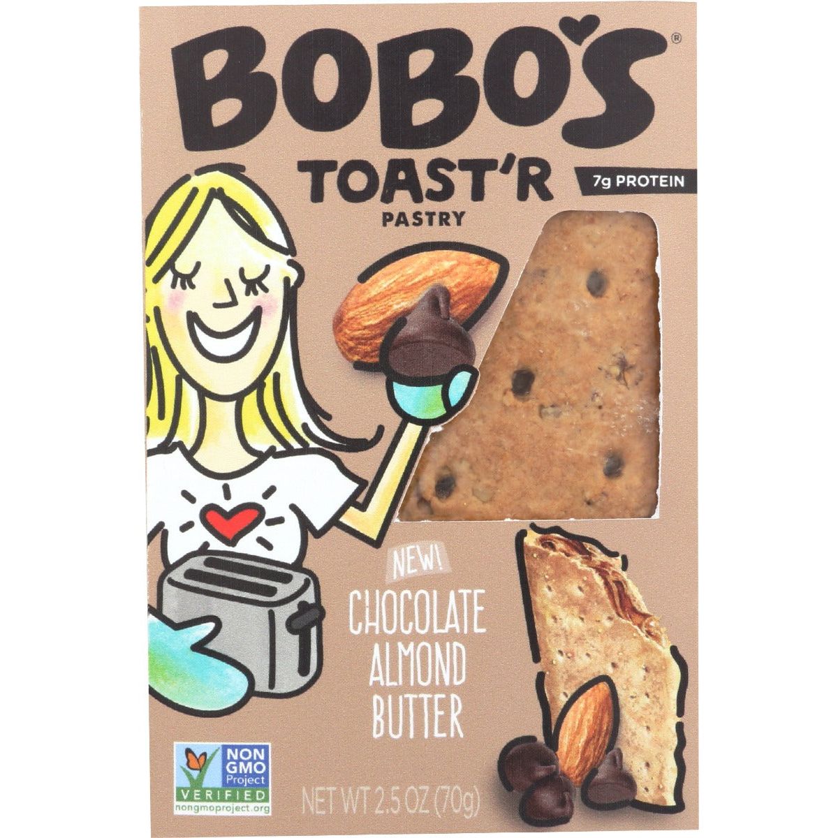 BOBOS OAT BARS: Toaster Pstry Choc Almnd, 2.5 oz - #tag1# - #tag2#
