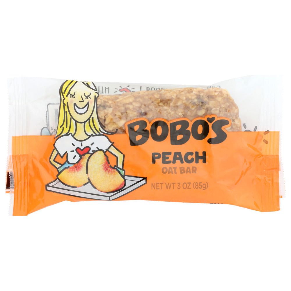 BOBO'S: Oat Bars Gluten Free All Natural Bar Peach, 3 oz - #tag1# - #tag2#
