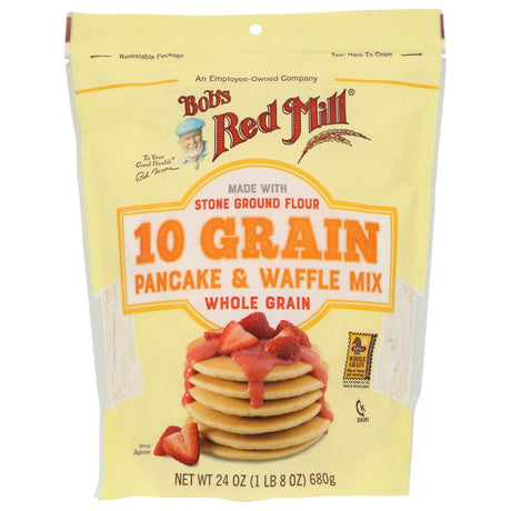 BOBS RED MILL: 10 Grain Pancake & Waffle Mix, 24 oz - Sunshine Co Op. - #tag1# - #tag2# - #tag3# - #tag4#